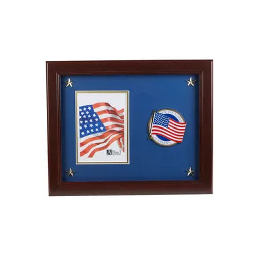 American Flag Medallion 5-Inch by 7-Inch Picture Frame with Stars The Military Gift Store