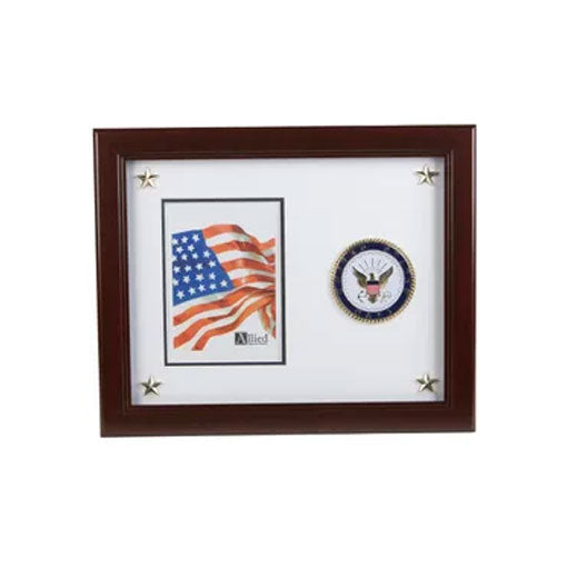 U.S. Navy Medallion 5-Inch by 7-Inch Picture Frame with Stars The Military Gift Store