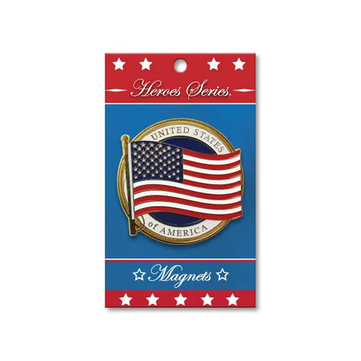 Flags Connections - Heroes Series US Flag Medallion Large Magnet - 3.75 Inches. The Military Gift Store