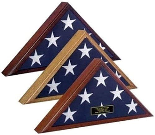 Flag connections, Capitol Hill Flag case for 4x6 Flag - Walnut and Mahogany. The Military Gift Store