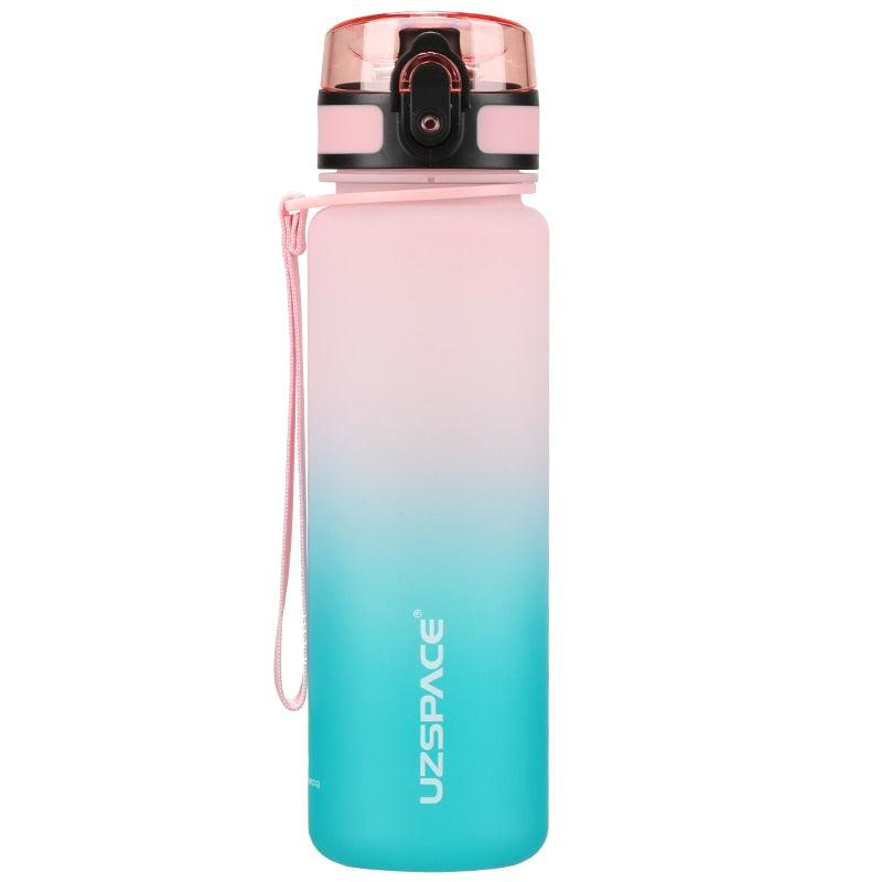 500/1000ml Sport Water Bottle BPA Free With Bounce Lid Time Marker Leak-proof Frosted Plastic Cup for Outdoor Fitness Gym  Motivational Sports Water Bottle with Time Marker Leakproof Drinking Bottle for Fitness Gym Outdoor Cycling Running Hiking Stevvex