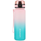 500/1000ml Sport Water Bottle BPA Free With Bounce Lid Time Marker Leak-proof Frosted Plastic Cup for Outdoor Fitness Gym  Motivational Sports Water Bottle with Time Marker Leakproof Drinking Bottle for Fitness Gym Outdoor Cycling Running Hiking Stevvex