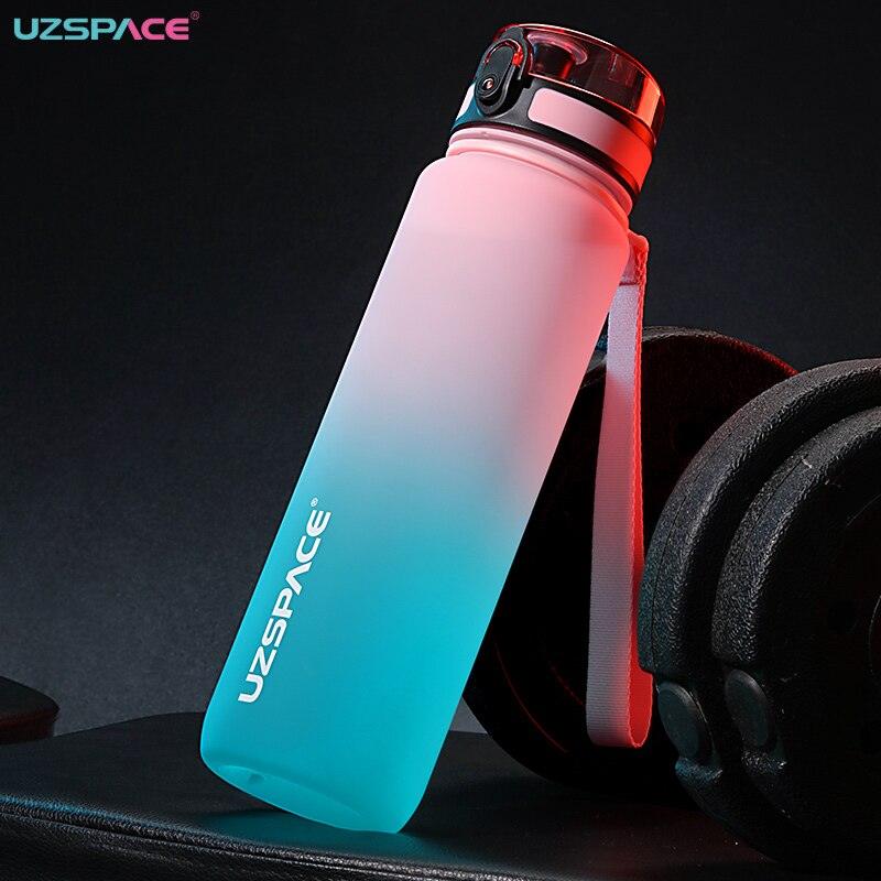 500/1000ml Sport Water Bottle BPA Free With Bounce Lid Time Marker Leak-proof Frosted Plastic Cup for Outdoor Fitness Gym  Motivational Sports Water Bottle with Time Marker Leakproof Drinking Bottle for Fitness Gym Outdoor Cycling Running Hiking Stevvex