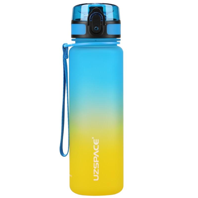 500/1000ml Sport Water Bottle BPA Free With Bounce Lid Time Marker Leak-proof Frosted Plastic Cup for Outdoor Fitness Gym  Motivational Sports Water Bottle with Time Marker Leakproof Drinking Bottle for Fitness Gym Outdoor Cycling Running Hiking Stevvex