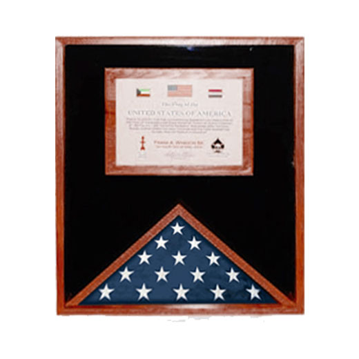 Flag Display Case - Fit 5' x 9.5' Casket flag. The Military Gift Store
