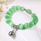 Natural opal beads bracelets crystal fashion women bracelet vintage stainless steel braceletes for women Pi-Mart