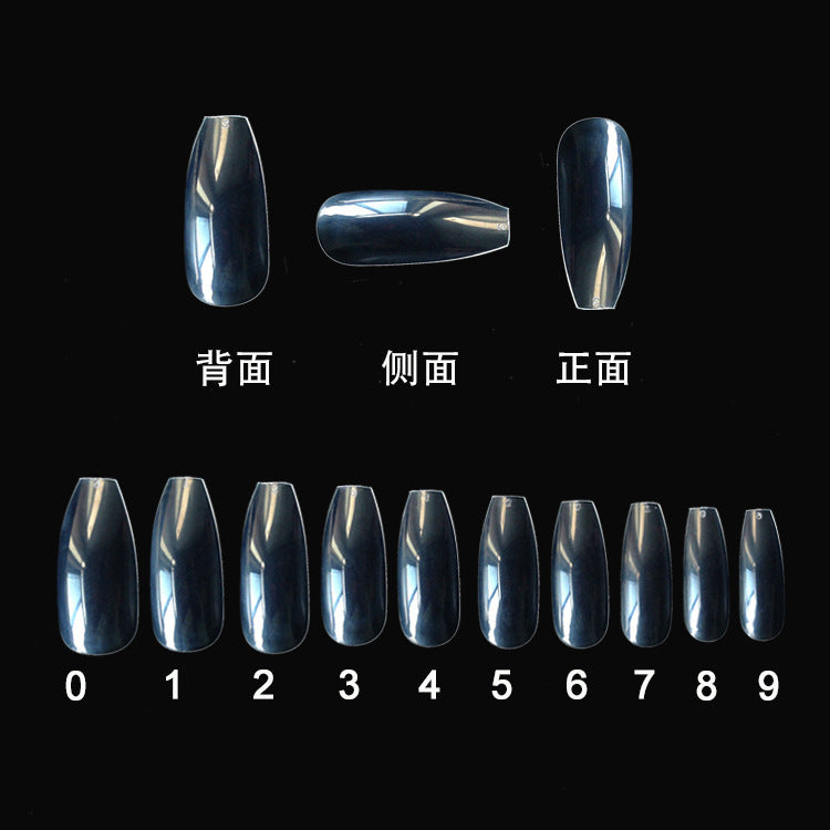 500 transparent  natural fake nails Pi-Mart