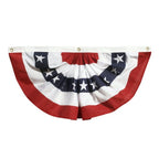 American Poly Cotton Patriotic Pleated Fan by Annin, 18" x 36"