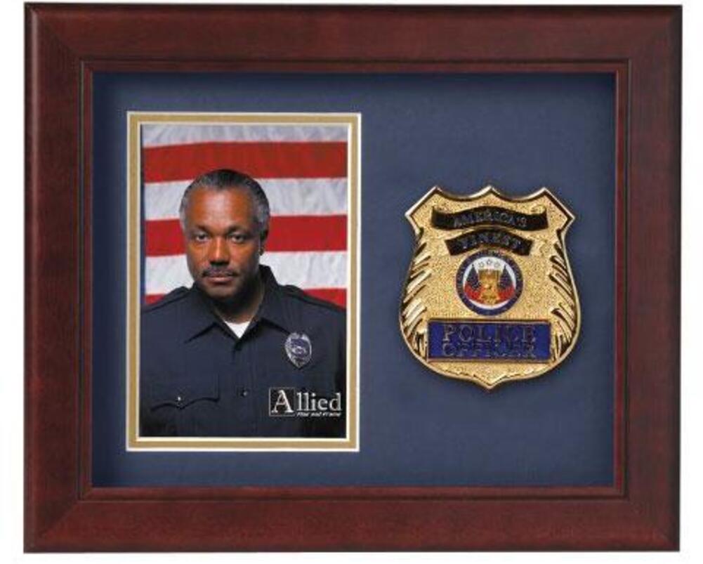 Flag Connections Police Officer Vertical Picture Frame. The Military Gift Store