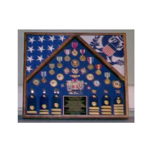 Flag Connections - Military 2 Flag Shadow case, 2 Flag Military flag display case The Military Gift Store