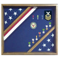 Flag Display Box, Wood Flag Red White and Blue Box - Fit 3' x 5' or 5' x 9.5' Casket Flag. The Military Gift Store