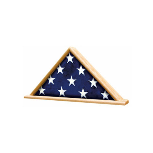 Ceremonial Flag Display Triangle - Fit 3' x 5' Flag or Fit 5' x 9.5' Casket Flag. The Military Gift Store