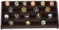 Flag Connections 4 Rows Shelf Challenge Coin Holder Display Casino Chips Holder Cherry Finish The Military Gift Store