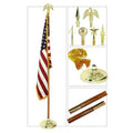 Super Tough Indoor American Flag, Flagpole, Base & Tassel - Configurable The Military Gift Store