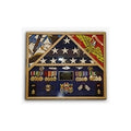 3 Flags Military Shadow Box, flag case for 3 flags - Fit 5" x 9.5" Casket Flag. The Military Gift Store
