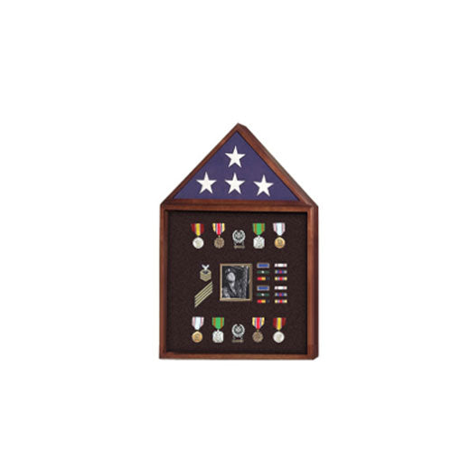 Flag and Badge display cases, Flag and Photo Frame - Cherry. The Military Gift Store