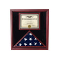 Flag and Document Display Case - Fit 4" x 6" flag. The Military Gift Store