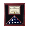 Flag and Certificate Case, Flag Display Cases With Certificate - Fit 3' x 5' Flag. The Military Gift Store