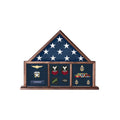 Flags Connections - USAF Shadow Box, Flag Medal Case - Oak Material. The Military Gift Store