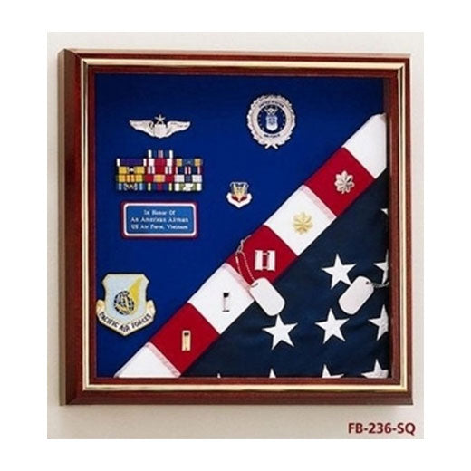 Military Award Medal Flag Display Combination - Black-Red-Blue-Green-Maroon-Royal Blue-Oyster-Gray-Camel-Burgundy. The Military Gift Store