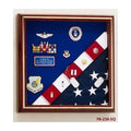 Military Award Medal Flag Display Combination - Cherry or Oak. The Military Gift Store