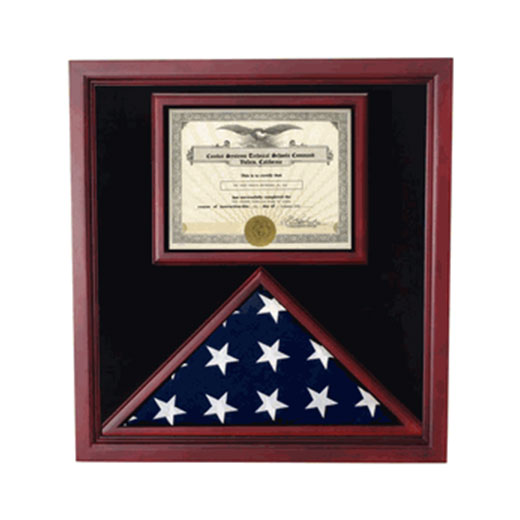 Flag and Certificate Case, Flag Display Cases With Certificate The Military Gift Store