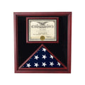 Flag and Document Display Case - fit 3'x5' flag or fit 5'x9.5' flag. The Military Gift Store