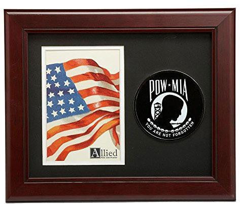 Flag Connections POW/MIA Medallion 4-Inch by 6-Inch Portrait Picture Frame The Military Gift Store