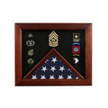 Master Sergeant Flag Display Cases - Master Sergeant Gift - Oak Material. The Military Gift Store