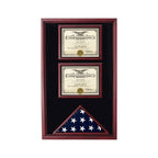 2 Documents Flag Display Cases - Material. The Military Gift Store