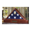 Large Flag Display case for 5 x 9.5 Flag - Burial Flag - Cherry Material. The Military Gift Store