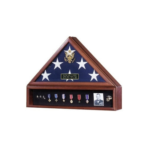 American Flag Case and Medal Display Case With 3' X 5' Flag - Presidential The Military Gift Store