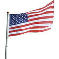 25ft Telescopic Aluminum Flag Pole 16 Gauge Fly 2 Flags 3'x5' The Military Gift Store
