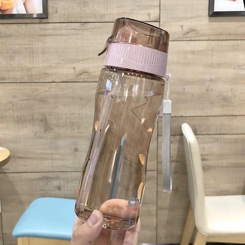 500ML Portable Large-capacity Water Bottle Sports Straw Cups Student Plastic Water Cups Drop-resistant Leak-proof Water Bottle with Straw Outdoor Water Bottle Plastic Portable Water Cup Dinkware Stevvex