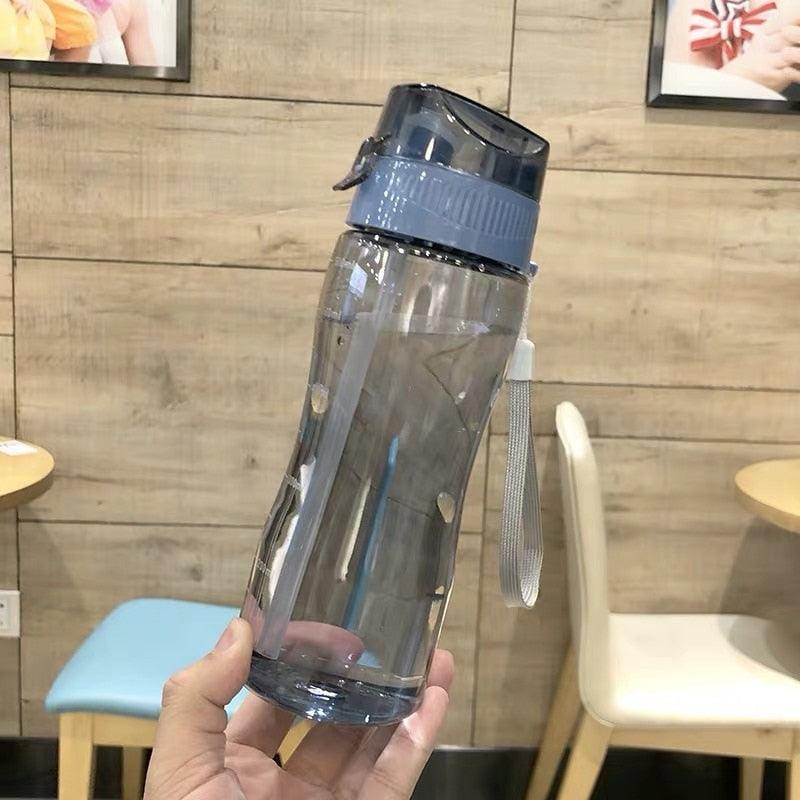 500ML Portable Large-capacity Water Bottle Sports Straw Cups Student Plastic Water Cups Drop-resistant Leak-proof Water Bottle with Straw Outdoor Water Bottle Plastic Portable Water Cup Dinkware Stevvex