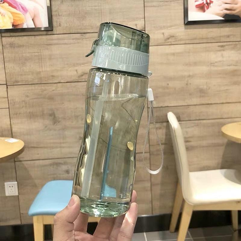500ML Portable Large-capacity Water Bottle Sports Straw Cups Student Plastic Water Cups Drop-resistant Leak-proof Water Bottle with Straw Outdoor Water Bottle Plastic Portable Water Cup Dinkware Stevvex