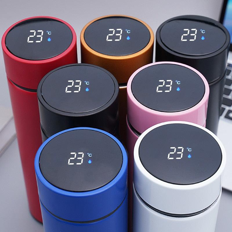 500ml Stainless Steel Intelligent Insulation Water Bottle Vacuum Bottle Insulation Touch Intelligent Temperature Display  Intelligent Touch Display Temperature 304 Stainless Steel Thermos Water Bottle Stevvex