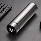 500ml Stainless Steel Intelligent Insulation Water Bottle Vacuum Bottle Insulation Touch Intelligent Temperature Display  Intelligent Touch Display Temperature 304 Stainless Steel Thermos Water Bottle Stevvex