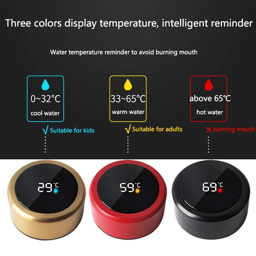 500ml Stainless Steel Intelligent Insulation Water Bottle Vacuum Bottle Insulation Touch Intelligent Temperature Display  Intelligent Touch Display Temperature 304 Stainless Steel Thermos Water Bottle Stevvex