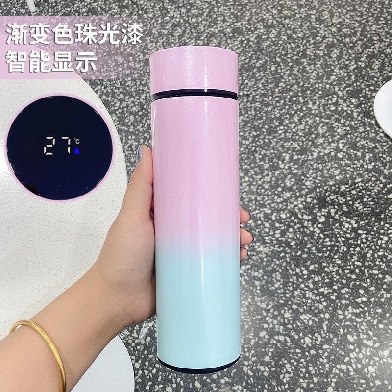 500ml Stainless Steel Intelligent Insulation Water Bottle Vacuum Bottle Insulation Touch Intelligent Temperature Display  Intelligent Touch Display Temperature 304 Stainless Steel Thermos Water Bottle Stevvex