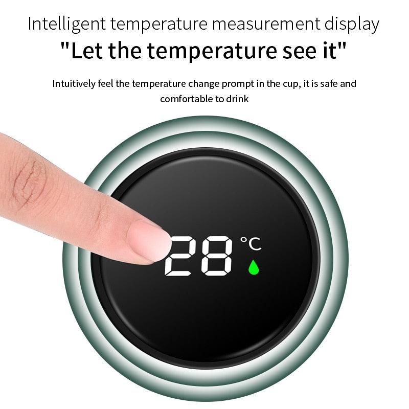 500ml Stainless Steel Intelligent Insulation Water Bottle Vacuum Bottle Insulation Touch Intelligent Temperature Display  Intelligent Touch Display Temperature 304 Stainless Steel Thermos Water Bottle Stevvex