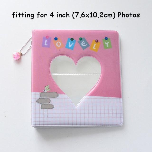 50/100 Pockets Photo Album Hollow Heart Mini Photocard Holder 4/6 Inches Card Binder & Stickers Storage Business Card Bag Polaroid Book Album Gifts For Valentines Day Stevvex