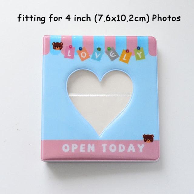 50/100 Pockets Photo Album Hollow Heart Mini Photocard Holder 4/6 Inches Card Binder & Stickers Storage Business Card Bag Polaroid Book Album Gifts For Valentines Day Stevvex