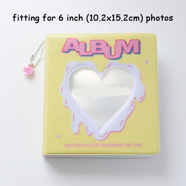 50/100 Pockets Photo Album Hollow Heart Mini Photocard Holder 4/6 Inches Card Binder & Stickers Storage Business Card Bag Polaroid Book Album Gifts For Valentines Day Stevvex