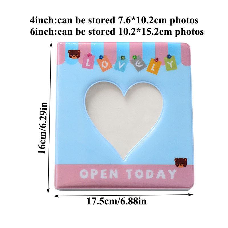 50/100 Pockets Photo Album Hollow Heart Mini Photocard Holder 4/6 Inches Card Binder & Stickers Storage Business Card Bag Polaroid Book Album Gifts For Valentines Day Stevvex