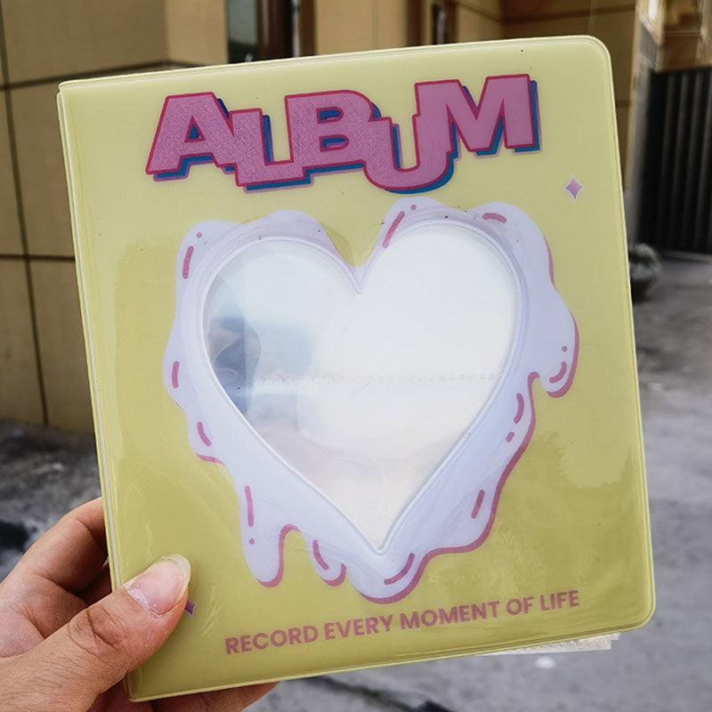 50/100 Pockets Photo Album Hollow Heart Mini Photocard Holder 4/6 Inches Card Binder & Stickers Storage Business Card Bag Polaroid Book Album Gifts For Valentines Day Stevvex