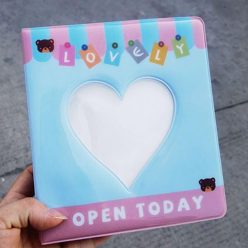 50/100 Pockets Photo Album Hollow Heart Mini Photocard Holder 4/6 Inches Card Binder & Stickers Storage Business Card Bag Polaroid Book Album Gifts For Valentines Day Stevvex