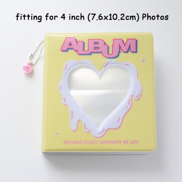 50/100 Pockets Photo Album Hollow Heart Mini Photocard Holder 4/6 Inches Card Binder & Stickers Storage Business Card Bag Polaroid Book Album Gifts For Valentines Day Stevvex