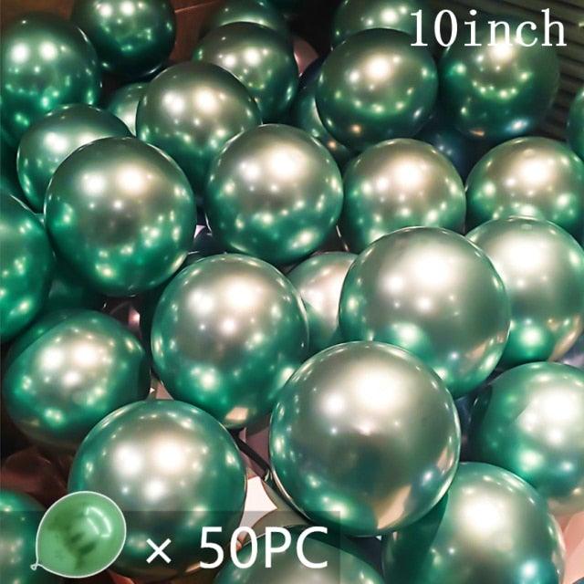 50/15pcs 10inch Gold Silver Black Metal Latex Confetti Balloons For Wedding Decorations  Birthday Party Decorations Bridal Showers Baby Showers Stevvex