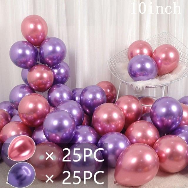 50/15pcs 10inch Gold Silver Black Metal Latex Confetti Balloons For Wedding Decorations  Birthday Party Decorations Bridal Showers Baby Showers Stevvex